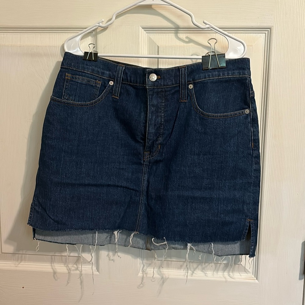 Madewell denim mini skirt